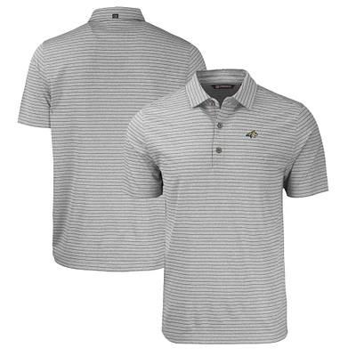 Men's Cutter & Buck  Heather Gray Montana State Bobcats Big Tall Forge Eco Stripe Stretch Recycled Polo