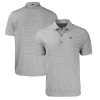 Men's Cutter & Buck  Heather Gray Montana State Bobcats Big Tall Forge Eco Stripe Stretch Recycled Polo