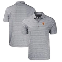 Men's Cutter & Buck Heather Tuskegee Golden Tigers Big Tall Forge Eco Stripe Stretch Recycled Polo