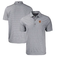 Men's Cutter & Buck Heather Tuskegee Golden Tigers Big Tall Forge Eco Stripe Stretch Recycled Polo