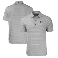Men's Cutter & Buck  Heather Gray Utah State Aggies Big Tall Forge Eco Stripe Stretch Recycled Polo