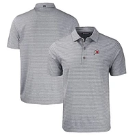 Men's Cutter & Buck Heather Utah Utes Big Tall Forge Eco Stripe Stretch Recycled Polo