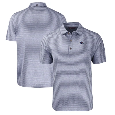 Men's Cutter & Buck  Heather Navy UTSA Roadrunners Big Tall Forge Eco Stripe Stretch Recycled Polo