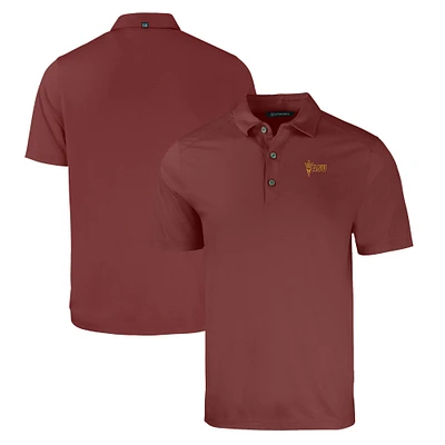 Men's Cutter & Buck Heather Maroon Arizona State Sun Devils Big Tall Forge Eco Stretch Recycled Polo