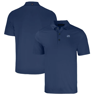 Men's Cutter & Buck Heather Navy Jackson State Tigers Big Tall Forge Eco Stretch Recycled Polo