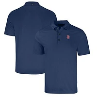 Men's Cutter & Buck Heather Navy St. John's Red Storm Big Tall Forge Eco Stretch Recycled Polo