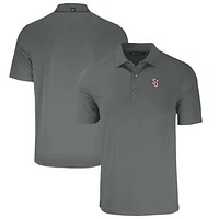 Men's Cutter & Buck Gray St. John's Red Storm Big Tall Forge Eco Stretch Recycled Polo