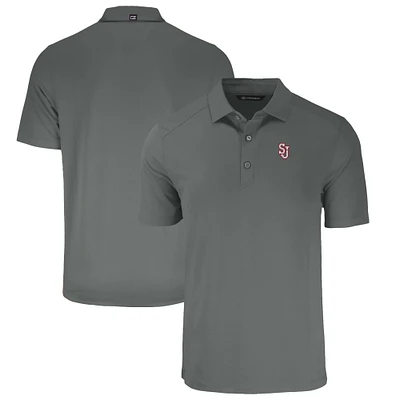 Men's Cutter & Buck Gray St. John's Red Storm Big Tall Forge Eco Stretch Recycled Polo