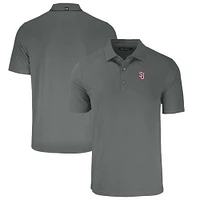 Men's Cutter & Buck Gray St. John's Red Storm Big Tall Forge Eco Stretch Recycled Polo
