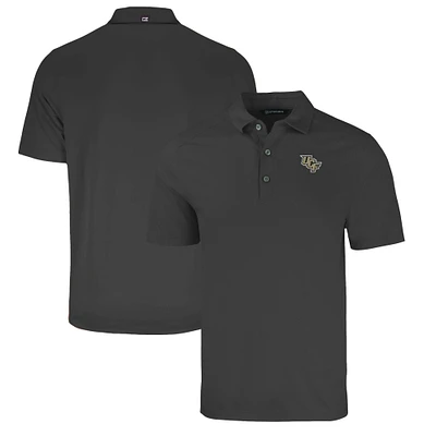 Men's Cutter & Buck Heather Black UCF Knights Big Tall Forge Eco Stretch Recycled Polo