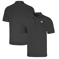 Men's Cutter & Buck Heather Black Vanderbilt Commodores Big Tall Forge Eco Stretch Recycled Polo