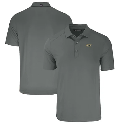 Men's Cutter & Buck Gray VCU Rams Big Tall Forge Eco Stretch Recycled Polo
