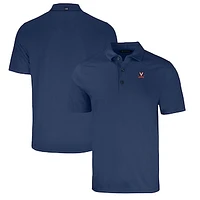 Men's Cutter & Buck Heather Navy Virginia Cavaliers Big Tall Forge Eco Stretch Recycled Polo