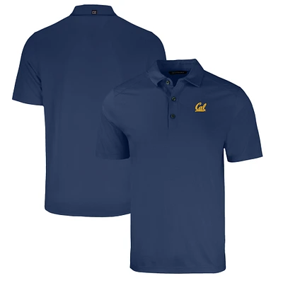 Men's Cutter & Buck Heather Navy Cal Bears Big Tall Forge Eco Stretch Recycled Polo