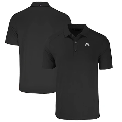 Men's Cutter & Buck Black Minnesota Golden Gophers Big Tall Forge Eco Stretch Recycled Polo