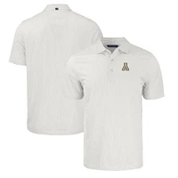 Men's Cutter & Buck White/Gray Appalachian State Mountaineers Big Tall Pike Eco Symmetry Print Stretch Recycled Polo