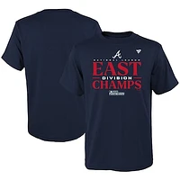 Youth Fanatics  Navy Atlanta Braves 2023 NL East Division Champions Locker Room T-Shirt