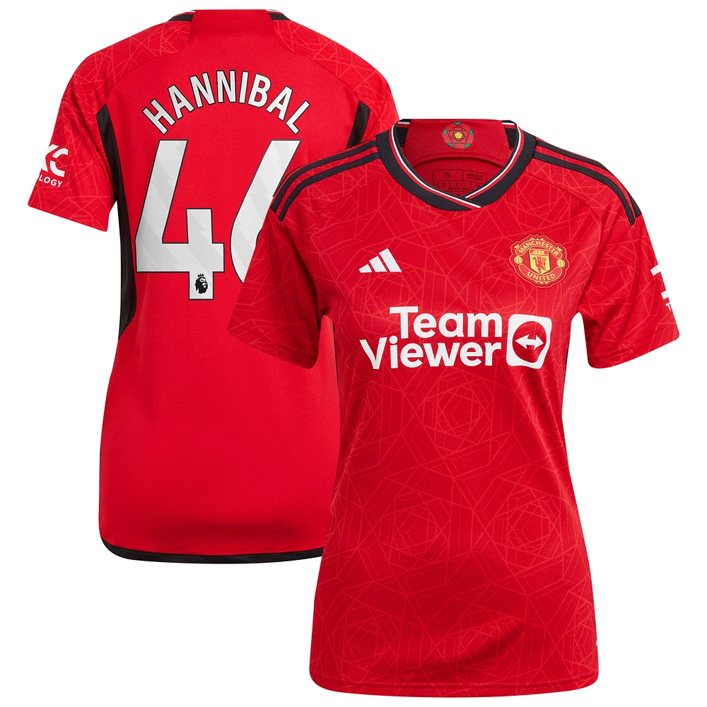 Women's adidas Hannibal Mejbri Red Manchester United Replica Player Jersey