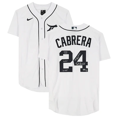 Miguel Cabrera Detroit Tigers Autographed Nike Authentic Jersey with Multiple Inscriptions - Limited Edition of 24