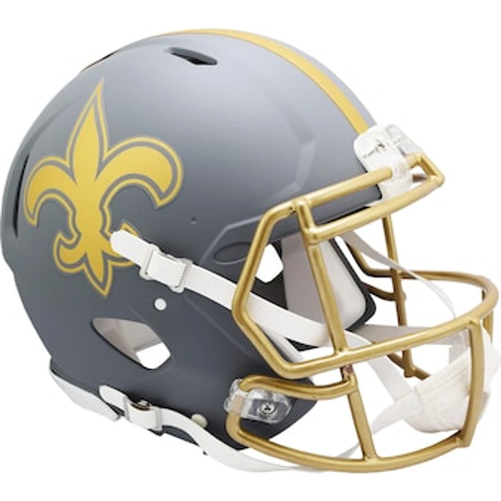 New Orleans Saints Riddell 2024 Slate Alternate Speed Authentic Helmet