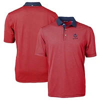 Men's Cutter & Buck Red/Navy New Orleans Saints Big & Tall Virtue Eco Pique Micro Stripe Recycled Polo