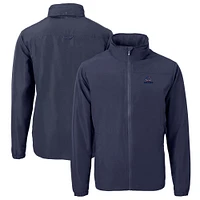 Men's Cutter & Buck Navy Chicago Bears Big Tall Charter Eco Knit Recycled Full-Zip Jacket