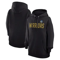 Women's G-III 4Her by Carl Banks  Black Golden State Warriors Dot Print Pullover Hoodie
