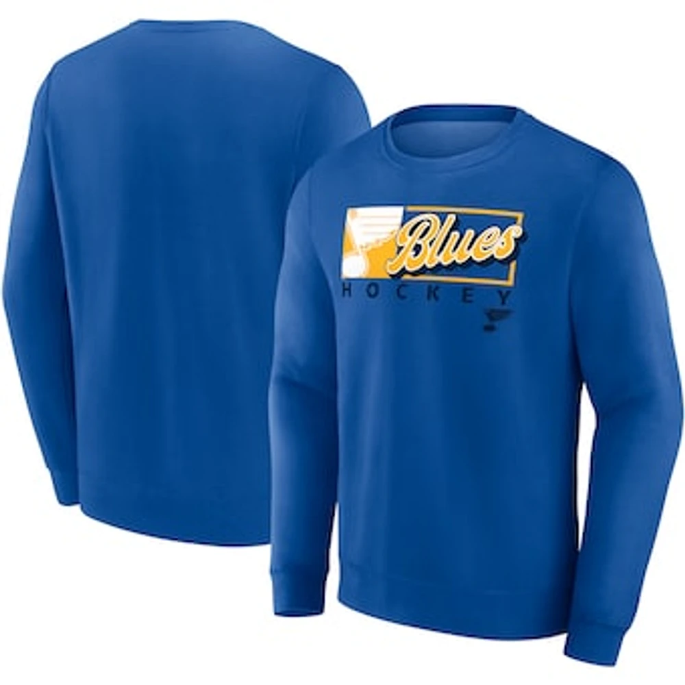 Men's Fanatics Blue St. Louis Blues Focus Fleece Pullover Sweatshirt