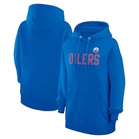 Women's G-III 4Her by Carl Banks  Royal Edmonton Oilers Dot Print Pullover Hoodie