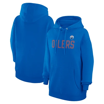Women's G-III 4Her by Carl Banks  Royal Edmonton Oilers Dot Print Pullover Hoodie