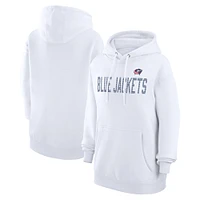 Women's G-III 4Her by Carl Banks  White Columbus Blue Jackets Dot Print Pullover Hoodie