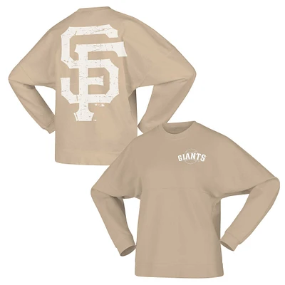 Women's Fanatics Tan San Francisco Giants Branded Fleece Pullover Sweatshirt