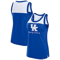 Women's Fanatics Royal Kentucky Wildcats Crosley Colorblock Tank Top