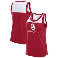 Women's Fanatics Crimson Oklahoma Sooners Crosley Colorblock Tank Top