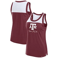 Women's Fanatics Maroon Texas A&M Aggies Crosley Colorblock Tank Top