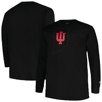 Men's Profile Black Indiana Hoosiers Big & Tall Pop Long Sleeve T-Shirt