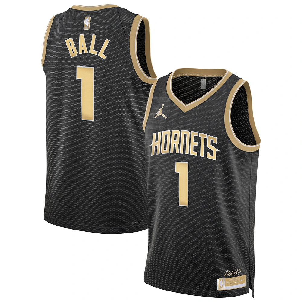 Unisex Jordan Brand LaMelo Ball Black Charlotte Hornets Select Series Swingman Jersey