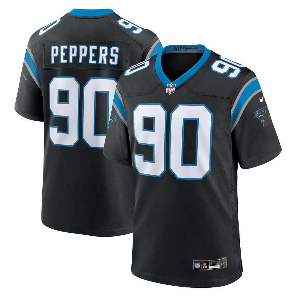 Men's Nike Julius Peppers Black Carolina Panthers Retired Player Game Jersey