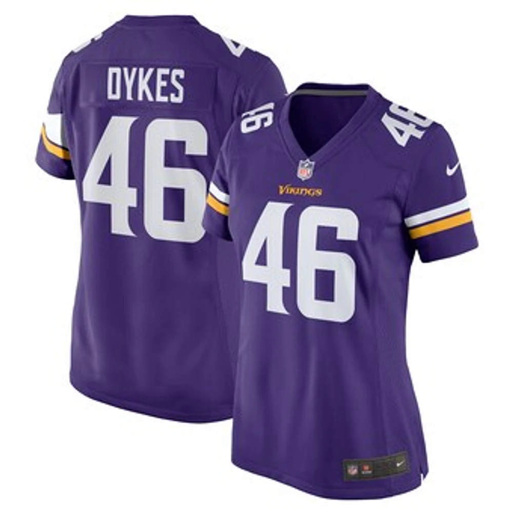 Women's Nike Aaron Dykes Purple Minnesota Vikings Team Game Jersey