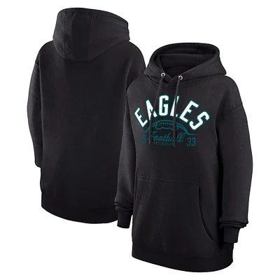 Unisex Starter  Black Philadelphia Eagles Half Ball Team Fleece Pullover Hoodie