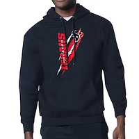 Unisex Starter Navy Houston Texans Color Scratch Fleece Pullover Hoodie