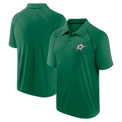 Men's Fanatics Kelly Green Dallas Stars Raglan Strong Alone Polo