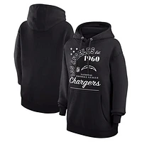 Unisex Starter  Black Los Angeles Chargers Arch Team Fleece Pullover Hoodie