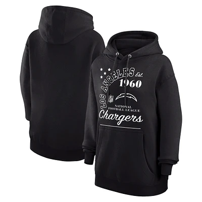 Unisex Starter  Black Los Angeles Chargers Arch Team Fleece Pullover Hoodie