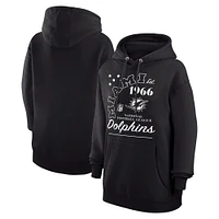 Unisex Starter  Black Miami Dolphins Arch Team Fleece Pullover Hoodie