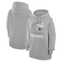 Unisex Starter  Heather Gray New England Patriots Arch Team Fleece Pullover Hoodie