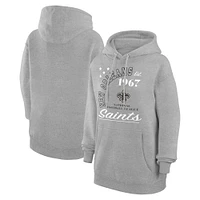 Unisex Starter  Heather Gray New Orleans Saints Arch Team Fleece Pullover Hoodie