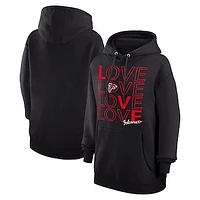 Women's G-III 4Her by Carl Banks  Black Atlanta Falcons Love Graphic Pullover Hoodie
