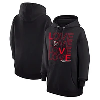 Women's G-III 4Her by Carl Banks  Black Atlanta Falcons Love Graphic Pullover Hoodie
