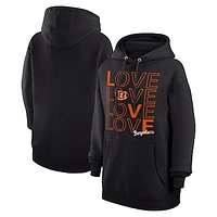 Women's G-III 4Her by Carl Banks  Black Cincinnati Bengals Love Graphic Pullover Hoodie